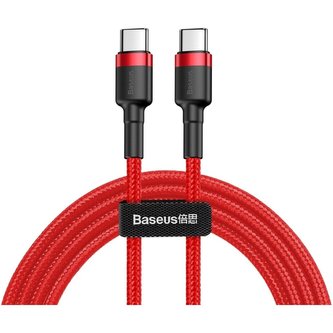 Baseus Cafule kabel USB-C PD 2.0 60W (20V/3A) 1m červený