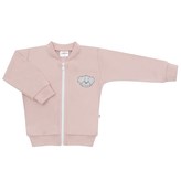 Kojenecká bavlněná mikina New Baby BrumBrum old pink - velikost 68 (4-6m)
