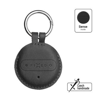 Lokátor FIXED Smart tracker Sense s černým koženým pouzdrem a karabinou Lokátor FIXED Smart tracker Sense s černým koženým pouzdrem a karabinou