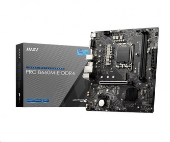 MSI MB Sc LGA1700 PRO B660M-E DDR4, Intel B660, 2xDDR4, 1xHDMI, 1xVGA, mATX MSI MB Sc LGA1700 PRO B660M-E DDR4, Intel B660, 2xDDR4, 1xHDMI, 1xVGA, mATX