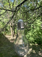 Lampa solární žárovka 9x19x36 cm na zavěšení 10 LED