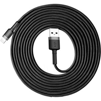Baseus Cafule kabel USB/Lightning 2A 3m šedý/černý