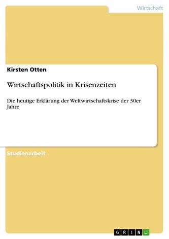 Wirtschaftspolitik in Krisenzeiten