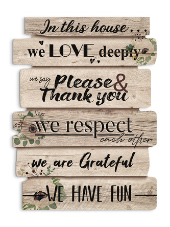 DECOR SIGN - IN THIS HOUSE 40x50 cm Styler