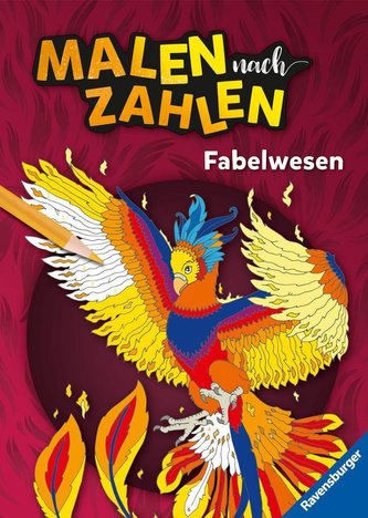 Ravensburger Malen nach Zahlen Fabelwesen - 32 Motive - 24 Farben - Malbuch mit nummerierten Ausmalfeldern für fortgeschrittene