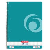 Herlitz - Spirálový blok A4/80 listů, čtvereček, tyrkysový