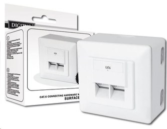 Zásuvka 2xRJ45 na omietku, STP Cat6