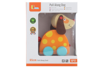 Dřevěná tahačka - pes