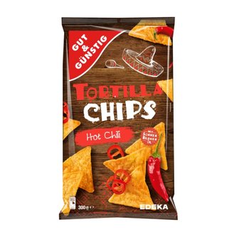 GG Tortilla chips Hot Chili pečené na slunečnicovém oleji 300g