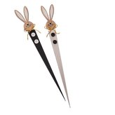 Dřevěný zajíc - zápich - sada 2ks, 12/144