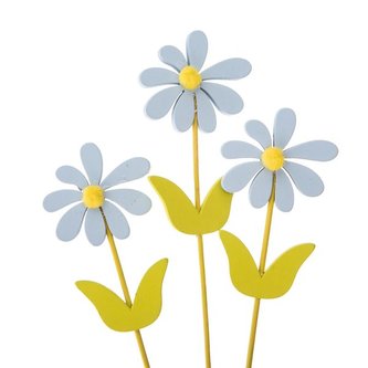 Dřevěný zápich - kytka - sada 3ks, 8/96