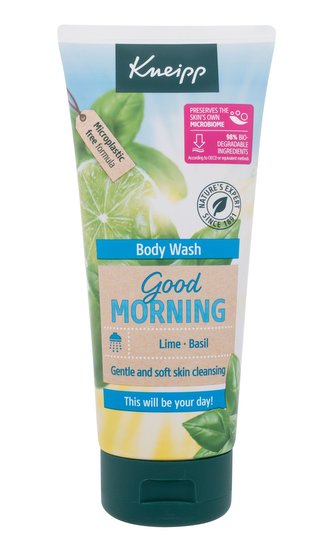 Kneipp Good Morning Sprchový gel Body Wash 200 ml Lime & Basil pro ženy