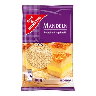 GG Mandle jemně nasekané, blanšírované vhodné na pečení 100g