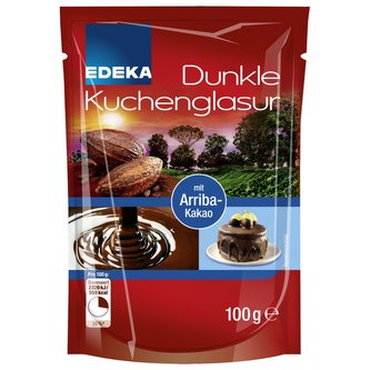 EDEKA tmavá čokoládová poleva, jemná 100g