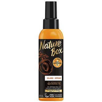 Nature Box vlasový sprej pro dodání lesku s meruňkovým olejem 150ml Nature Box vlasový sprej pro dodání lesku s meruňkovým olejem 150ml