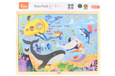 Drevené puzzle 48 dielikov - morský život