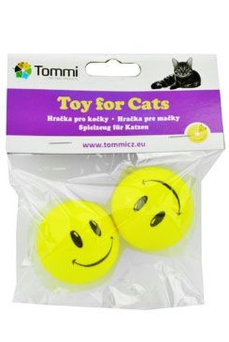 Hračka kočka Míček s obličejem 4,5cm Tommi 2ks