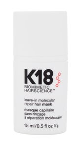 K18 Bezoplachová regenerační maska na vlasy Biomimetic Hairscience (Leave-In Molecular Repair Hair Mask) Objem 15 ml woman