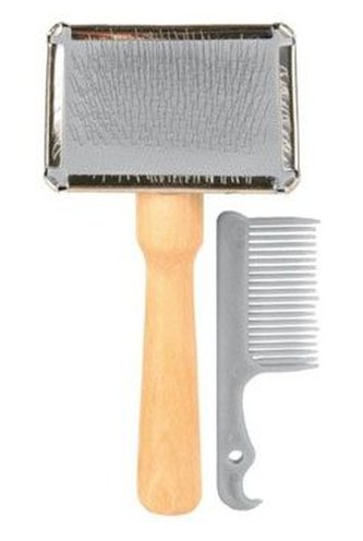 Kefa drevená s drôtikmi finišák mačka 13/6cm TR