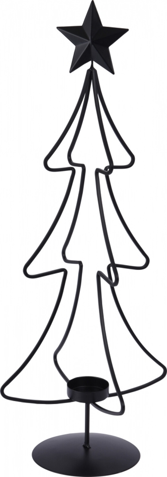 Kovový svícen stromeček 55x21x21 cm