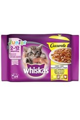Whiskas kapsa Casserole Junior drůbeží v želé 4x85g