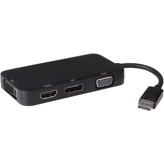 PremiumCord adaptér DisplayPort - DP + HDMI + DVI + VGA, 1080p, 4K*2K