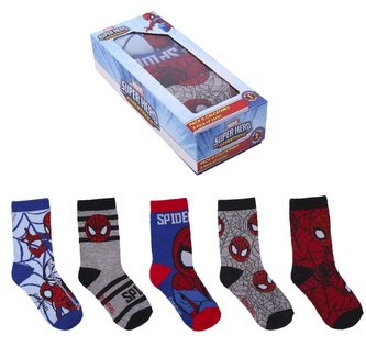 Dětské ponožky Marvel: Spiderman 5 párů (EU 23-25) vícebarevná bavlna polyester elastan