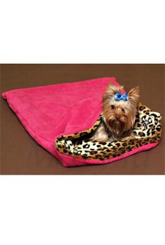 Spací pytel 3v1 leopard/tm.růžová pes,kočka č.34