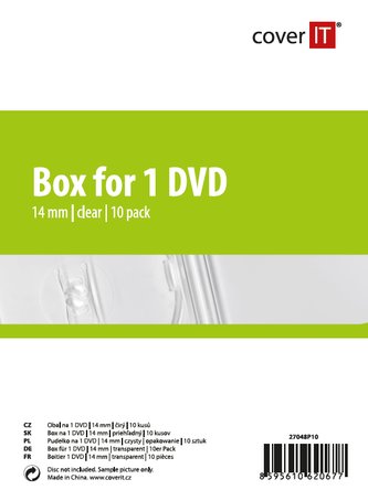 COVER IT obal na 1 DVD 14mm super číry 10ks/bal