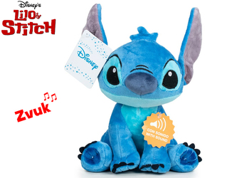 Lilo a Stitch - Stitch plyšový 20cm sediaci na batérie so zvukom 12m+