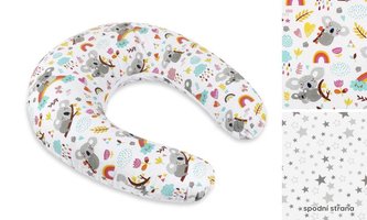 Povlak na kojicí polštář na zip - koala s duhou - po obvodu 180 cm ( pouze povlak )