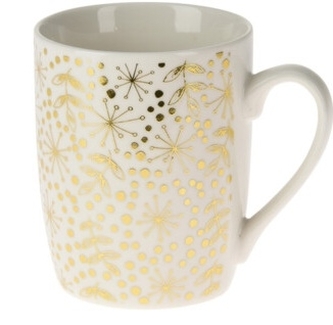 Porcelánový hrnek Gold jantarově bílý 340 ml