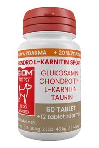 Giom pes Chondro L-karnitin SPORT 60 tbl+20% zdarma