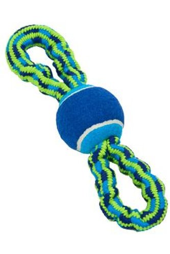 Hračka pes Bungee Smyčka Double s tenisákem m/z 28cm