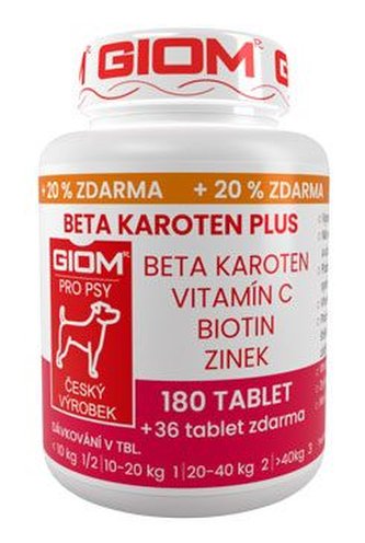 Giom pes Beta-karotén plus 180 tbl + 20 % zdarma