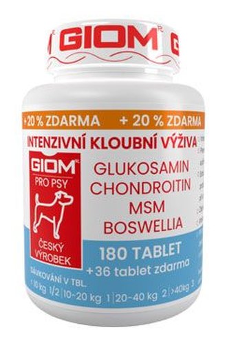 Giom pes Intenzívna kĺbová výživa 180 tbl+20% zadarmo