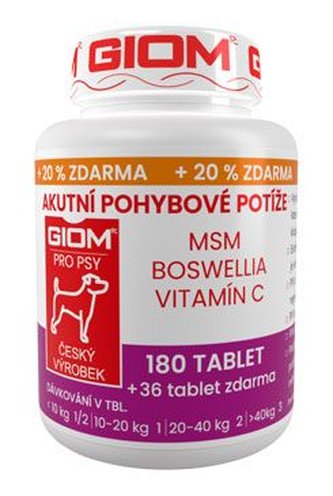 Giom pes Akútne pohybové problémy 180 tbl+20%zadarmo