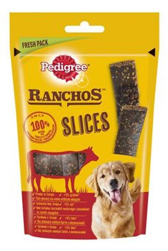Pedigree Pochoutka Ranchos Slices hovězí plátky 60g