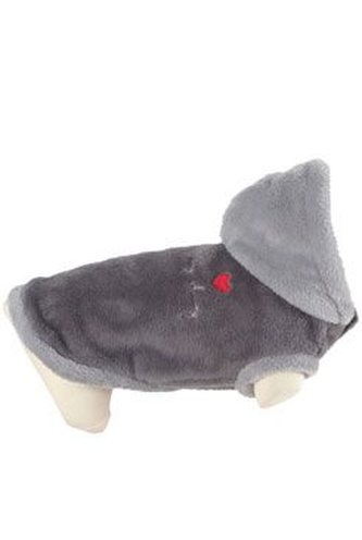 Obleček s kapucí pro psy TEDDY šedý 25cm Zolux