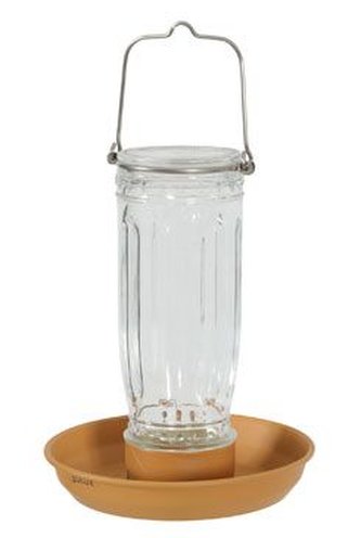 Krmítko venkovní GLASS sklo oranžová Zolux