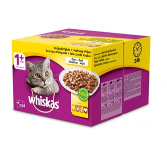 Whiskas vrecko Hydinový výber v želé 24x100g