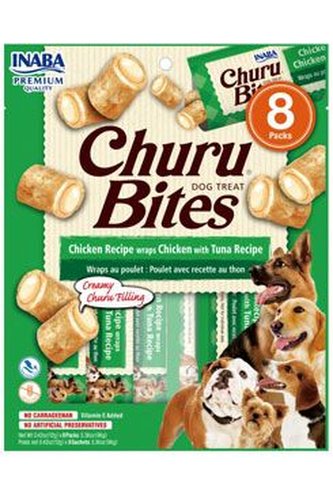 Churu Dog Bites Kuracie zábaly Kuracie+Tuniak 8x12g