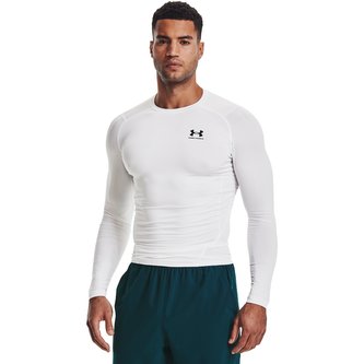 Kompresní tričko HG Armour Comp LS White - Under Armour - Velikost: S