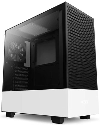 NZXT skříň H510 version 2 / 2x120 mm fan / USB 3.0 / USB-C 3.1 /  průhledná bočnice / Flow Edition bílá
