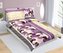Povlečení flanelové - puzzle - šedá, růžová - 140x200, 70x90 cm