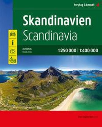 Skandinavien, Autoatlas 1:250.000 / 1:400.000, freytag & berndt