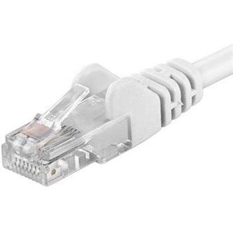 PremiumCord Patch kabel UTP RJ45-RJ45 CAT6 5m bílý