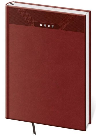 Diář 2023 Print - anglická červená, denní A4