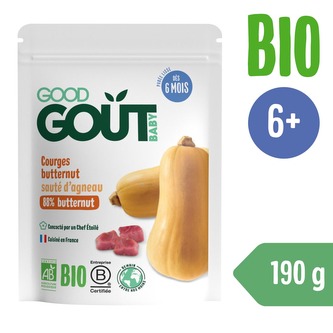 Good Gout BIO Maslová tekvica s jahňacím mäsom (190 g)