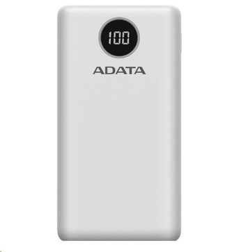 ADATA PowerBank P20000QCD - externá batéria pre mobil/tablet 20000mAh, 2,1A, biela (74Wh)